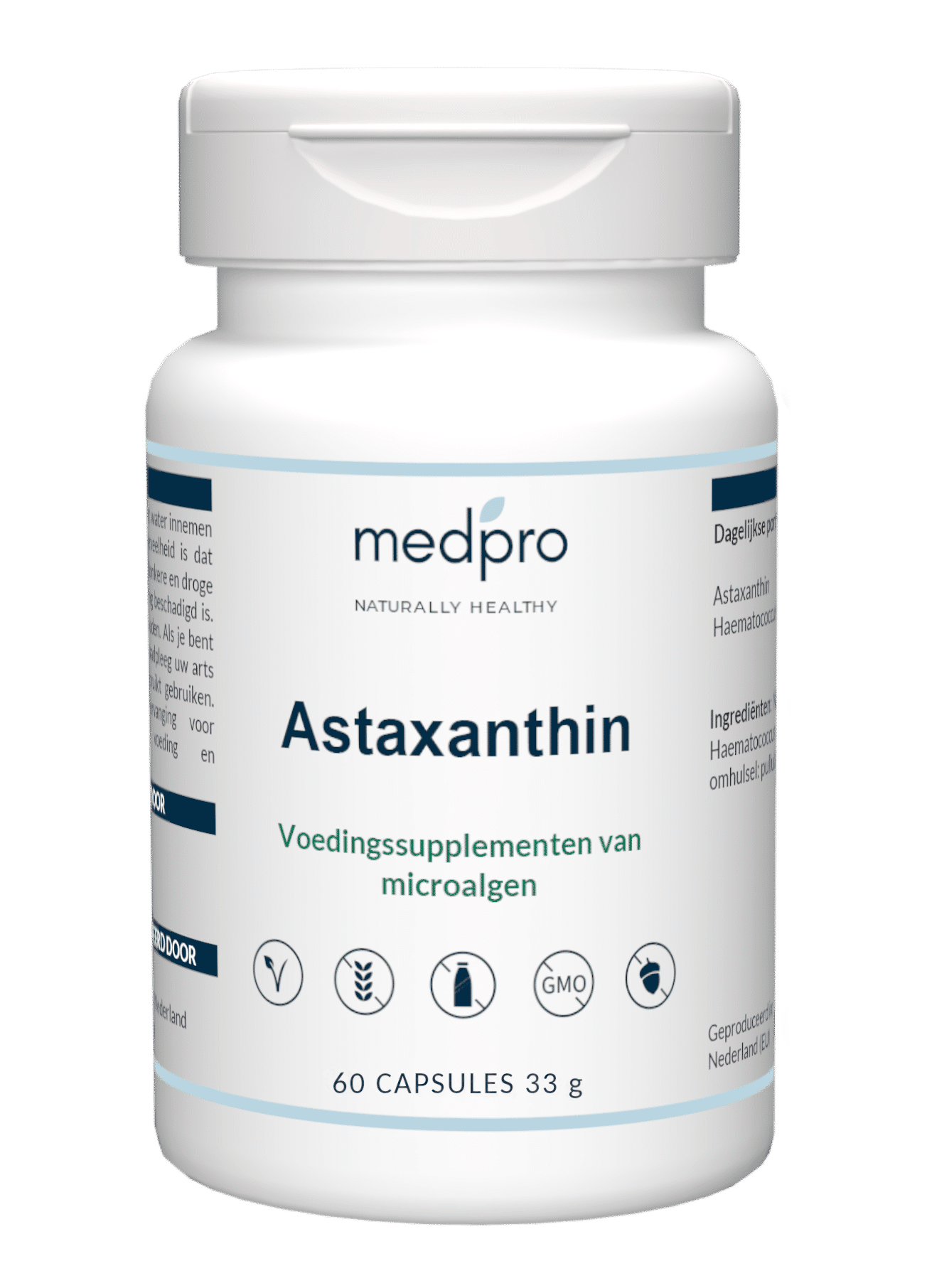 Astaxanthine tablet fles