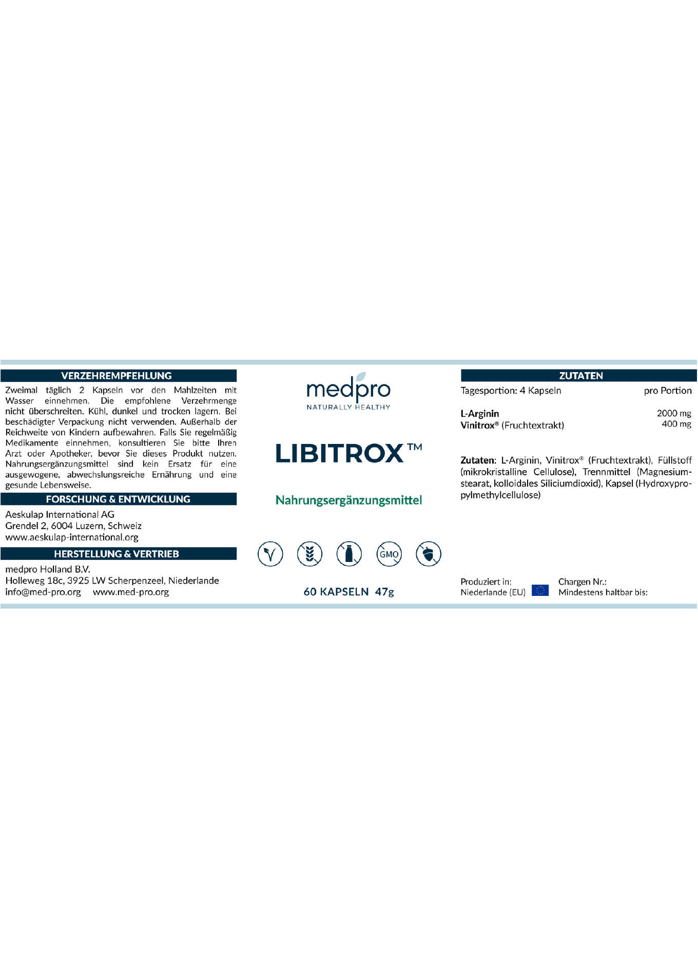 Libitrox Etikett