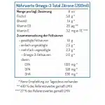 NORSAN Omega-3 Totaal Citroen voedingswaardetabel
