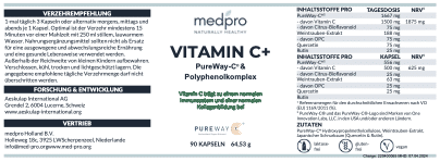 Vitamin C Etikett