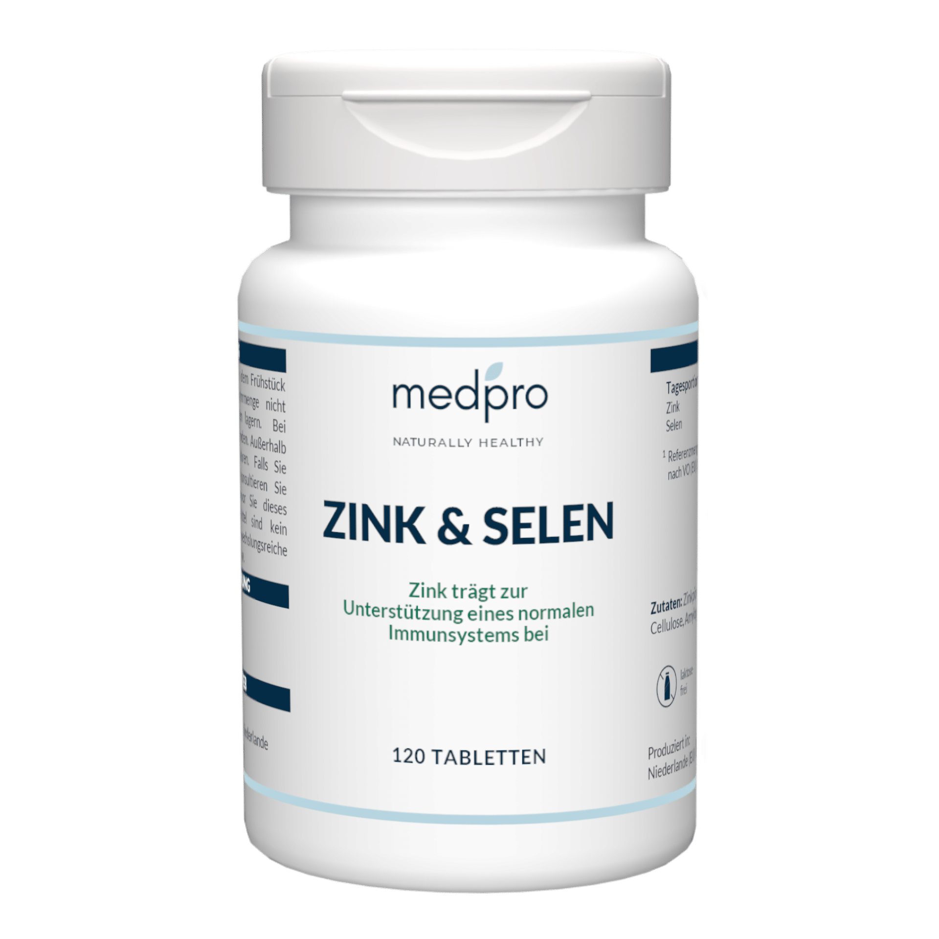 Zinc and selenium tablet bottle