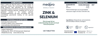Zink en selenium label